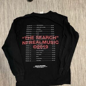 NF The Search Official Tour Black Long Sleeve Graphic Tee
